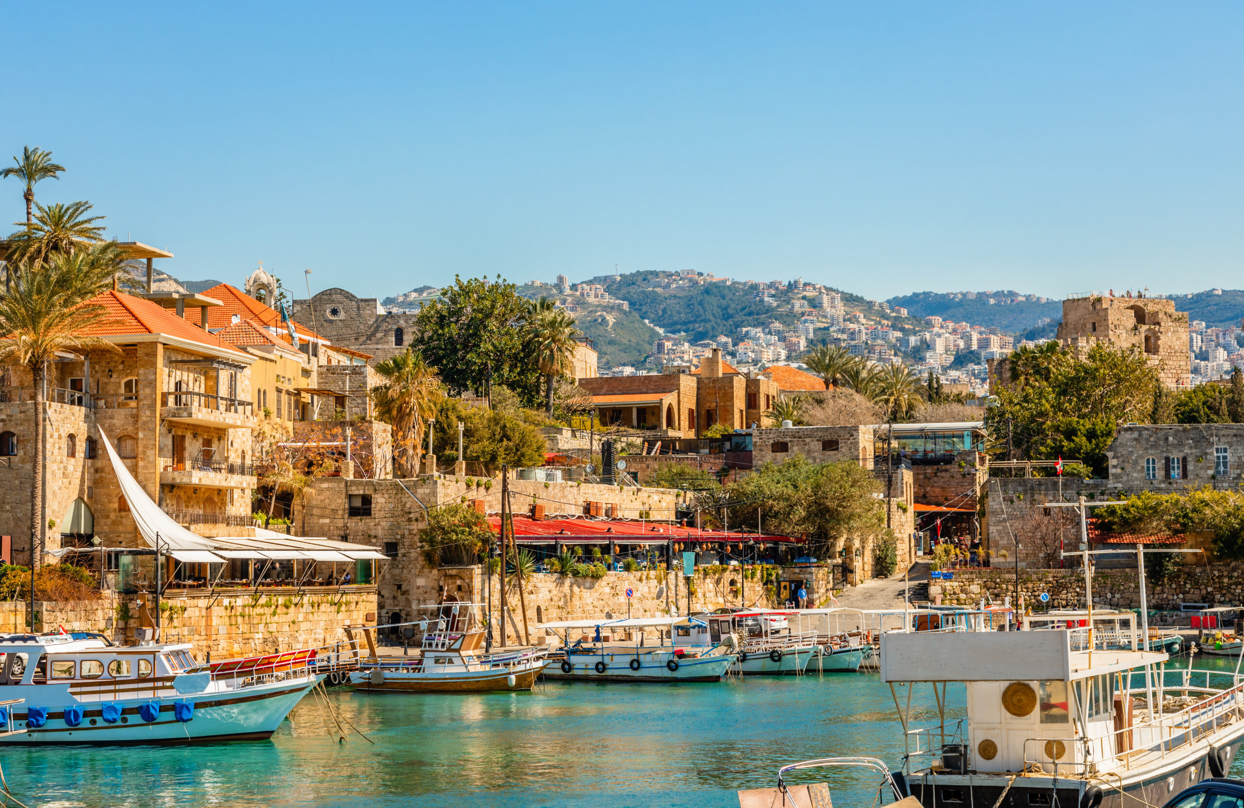 View of a port from the water