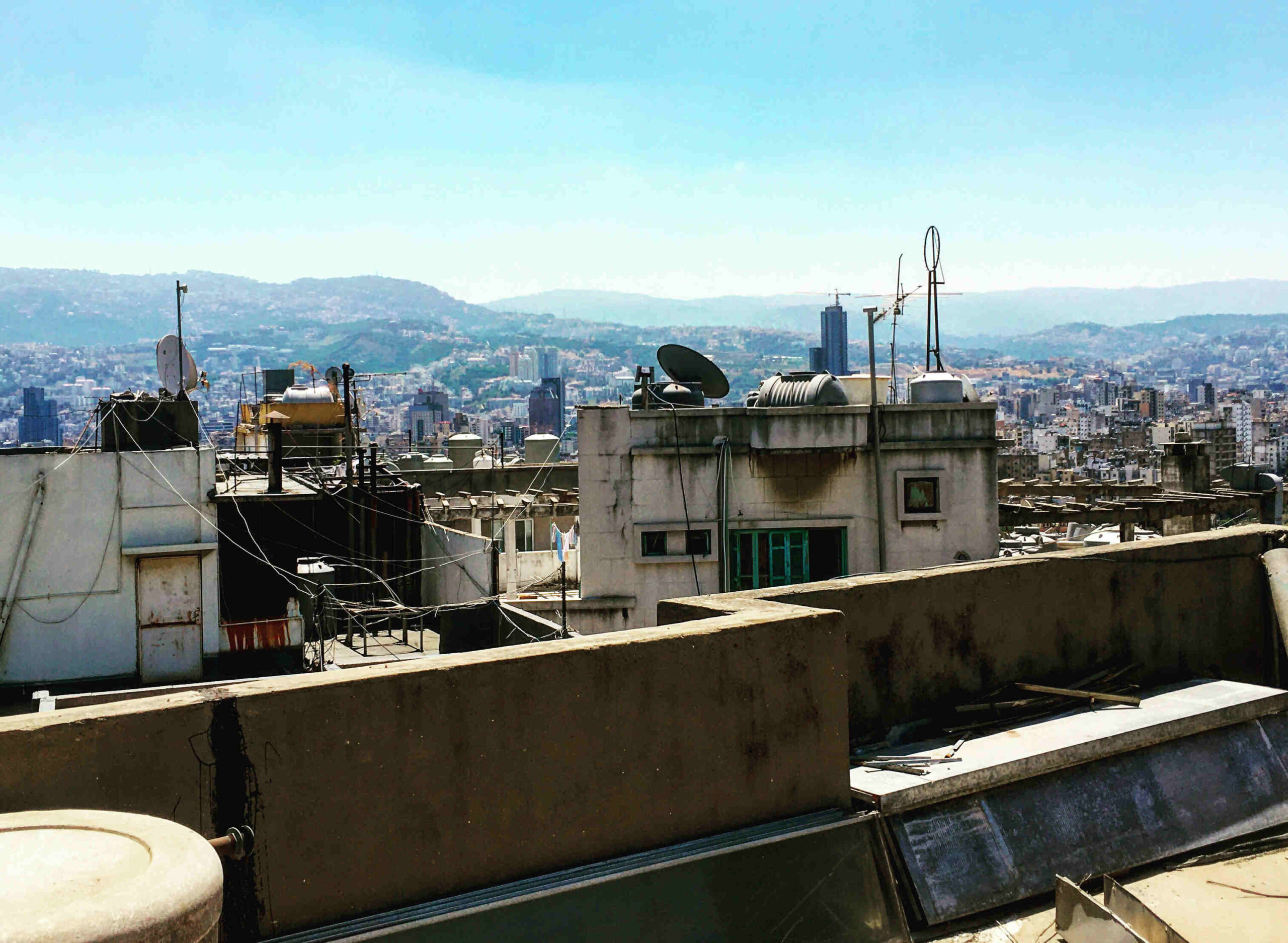 View of a city from a rooftop