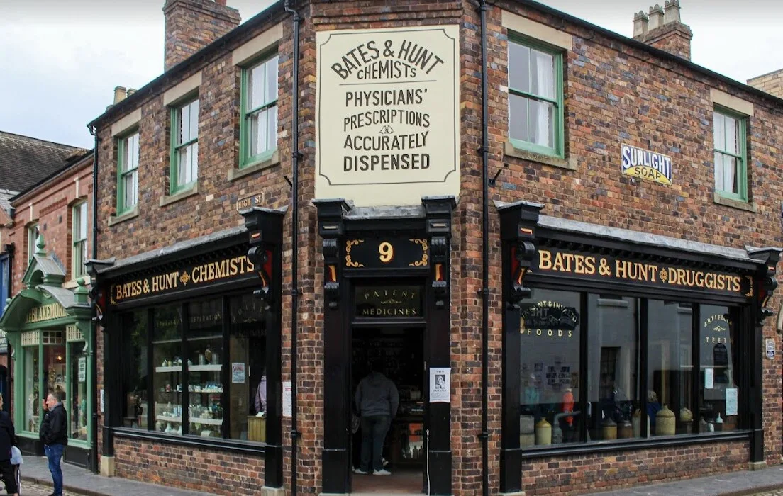 View of an old fashioned pharmacy